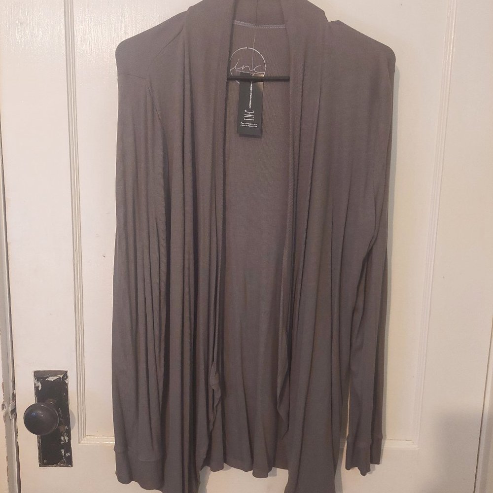 Inc Dark Gray Light Weight Cardigan